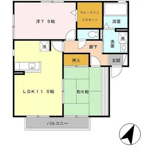 ビューハイツ西蒲田【101号室】の間取り