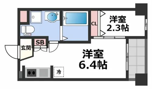 コバルト森ノ宮EAST【3階】の間取り