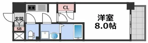 アーデン谷町【6階】の間取り