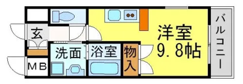 アッシュコート夙川公園【302号室】の間取り