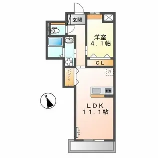 ウエストウイング6【3階】の間取り