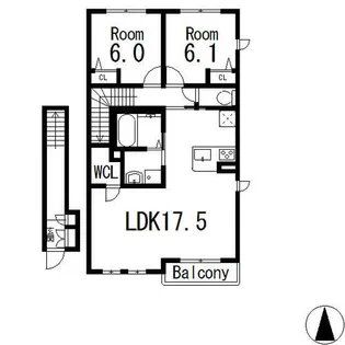 滋賀県大津市神領1丁目【アパート】の間取り