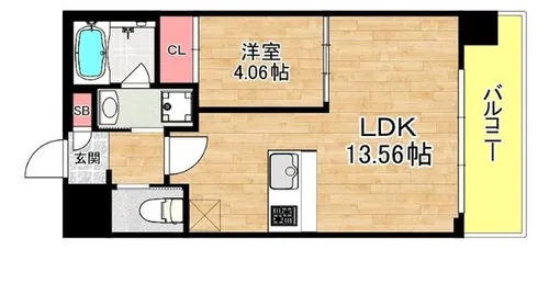 プレジオ弁天町【9階】の間取り