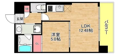 プレジオ弁天町【815号室】の間取り