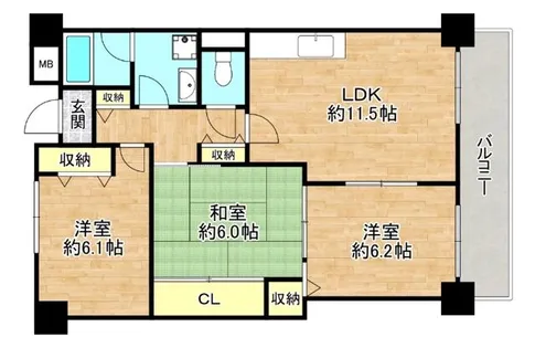 サン・フォレスト【2階】の間取り