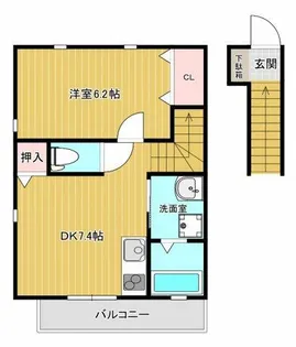 ハートフル有野【2階】の間取り