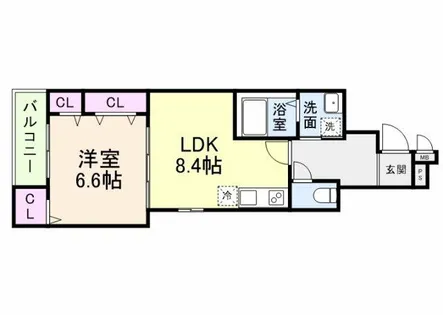 フジパレス長原サウス【1階】の間取り