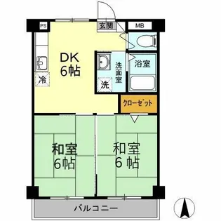 パークサイドスズキ【3階】の間取り