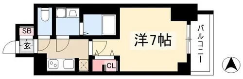 S-RESIDENCE熱田Ⅱ【804号室】の間取り