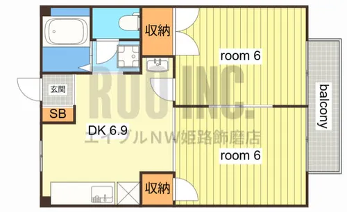 サンコートA【1階】の間取り