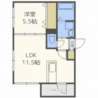 北海道札幌市東区北二十三条東12丁目【マンション】の間取り