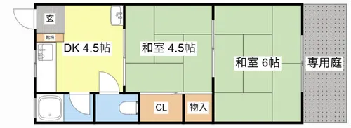 第一カナヤハイツ【1階】の間取り