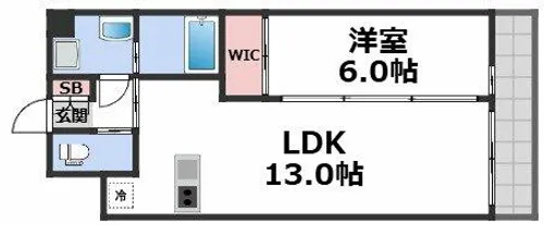 プレジオ梅田【4階】の間取り
