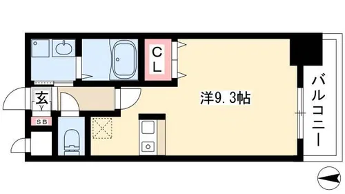ライジングコート名古屋駅南【5階】の間取り