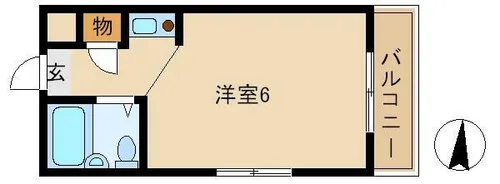プチグレイス壱番館武庫之荘【4階】の間取り