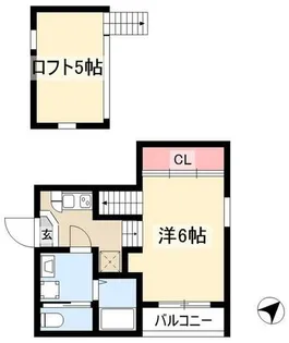 ハーモニーテラス伝馬町【101号室】の間取り