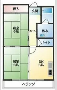コーポラス中銀【3階】の間取り