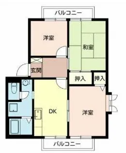 大阪府堺市東区丈六【アパート】の間取り