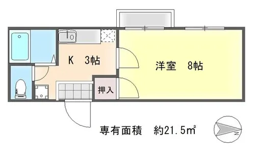KITAKI荘【2階】の間取り