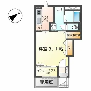 サンパレス【1階】の間取り