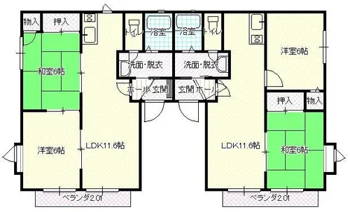 スカイヴィレッジ【101号室】の間取り