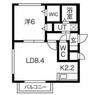 レジーナ南4条【2階】の間取り