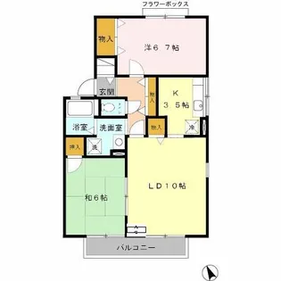 ラ・フォーレ A棟【102号室】の間取り