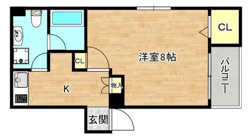 アムズコート勝山【8階】の間取り