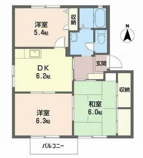レガートⅡA・B【B202号室】の間取り