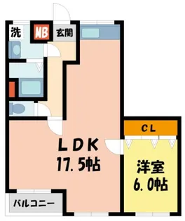 兵住グランドコート市役所前【401号室】の間取り