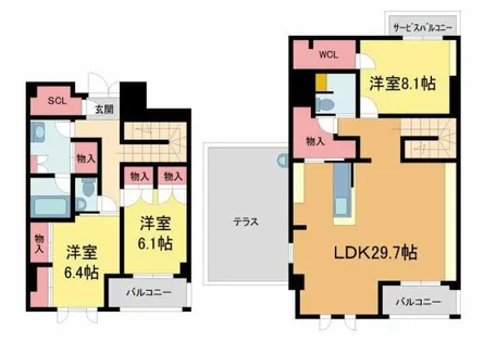 シャーメゾンステージ香櫨園【403号室】の間取り