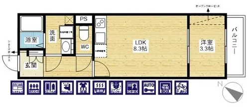 リブレメゾン淡路Ⅰ【3階】の間取り