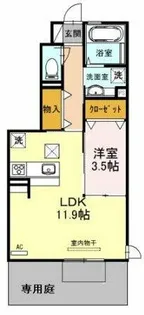 キャム月見山Ⅱ【1階】の間取り