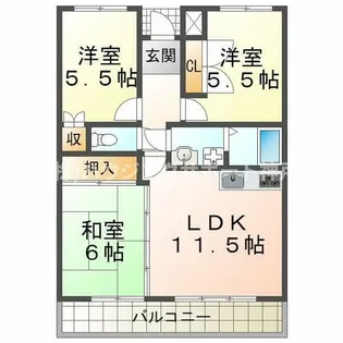 ガーデンハイツ桃山台弐番館【1階】の間取り
