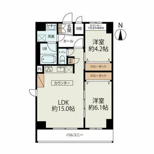 アヴェリエ栄三丁目【10階】の間取り