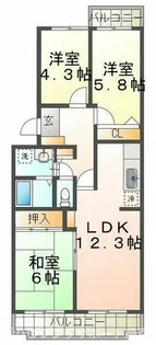 サンテラス池上【3階】の間取り
