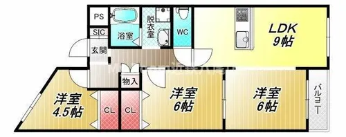 カサクレスト【4階】の間取り