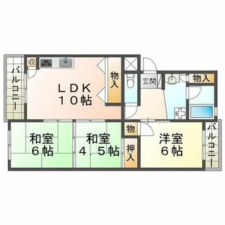 ベルデュウラ池上【3階】の間取り