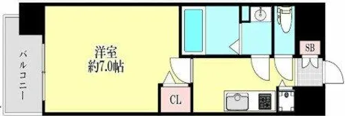 TOYOTOMI STAY PREMIUM ABENO天王寺【5階】の間取り