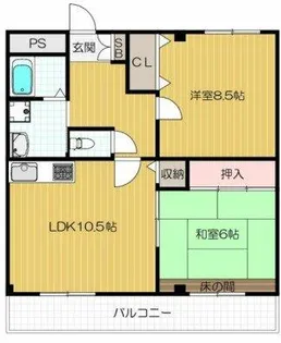 ビラージュ山本【3階】の間取り