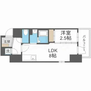 エスリードレジデンス本町パークフロント【11階】の間取り