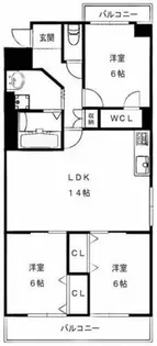 シャトールポート【2階】の間取り