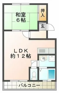 福田マンション【2階】の間取り