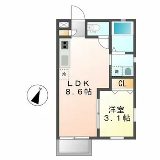 Le Gioie(レジョイエ)ささしまライブ駅【3階】の間取り