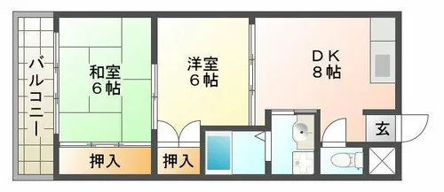 舞子坂ハイム【3階】の間取り