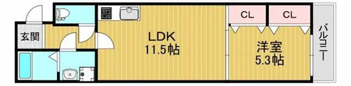 フジパレス堺北花田【3階】の間取り