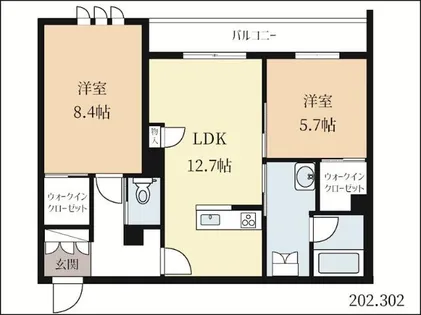 ミラーエステート イーストビル【2階】の間取り