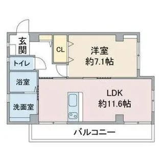 ユタカマンション【2階】の間取り