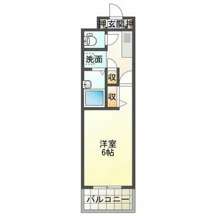 バッハレジデンス神戸WESTA棟【4階】の間取り