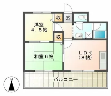 ベルシャンテ美山台【2階】の間取り